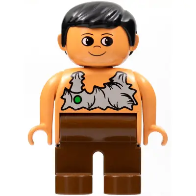  Duplo Figure, Male, Brown Legs, Nougat Top (Caveman)