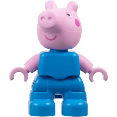  Duplo Figure Lego Ville, George Pig - Dark Azure Plain Outfit (6475099)