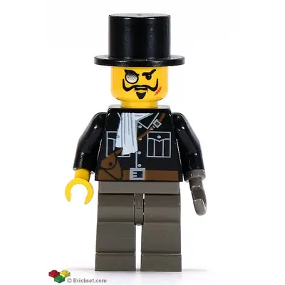  Lord Sam Sinister / Baron von Barron - Black Shirt, Dark Gray Legs, Black Top Hat