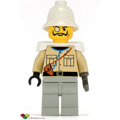  Lord Sam Sinister / Baron von Barron - Tan Shirt, Light Gray Legs, White Pith Helmet, White Epaulettes