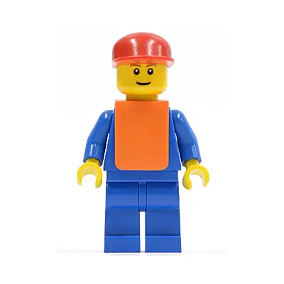  Airport - Blue 3 Button Jacket & Tie, Red Cap, Blue Legs, Orange Vest, Eyebrows