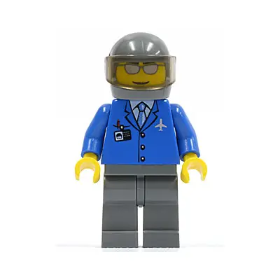  Airport - Blue 3 Button Jacket & Tie, Chopper Pilot