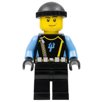  Aquaraider Diver 5 - Black Knit Cap