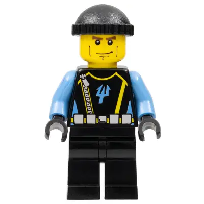  Aquaraider Diver 4 - Black Knit Cap