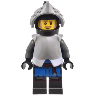  Black Falcon - Male, Pearl Dark Gray Detailed Legs, Helmet with Pointed Visor, Armor