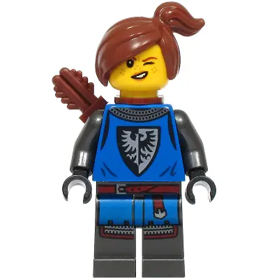  Black Falcon Archer - Female, Pearl Dark Gray Detailed Legs, Reddish Brown Hair, Quiver