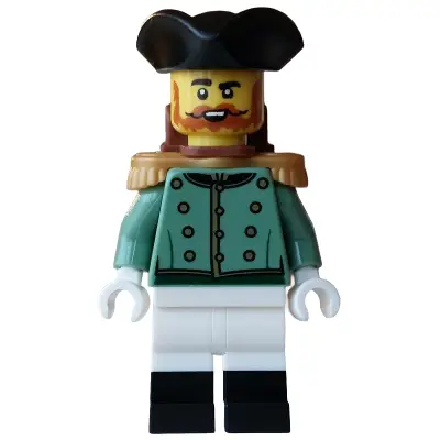  Imperial Soldier - Male, Sand Green Jacket Formal, White Legs with Black Boots, Reddish Brown Backpack, Black Tricorne Hat