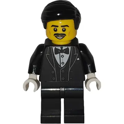  Art Factory Waiter - Male, Black Tuxedo, Black Legs, Black Short Hair with Left Part