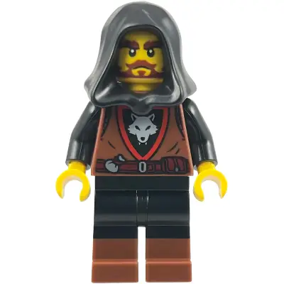  Wolfpack - Male, Black Legs with Reddish Brown Boots, Black Hood