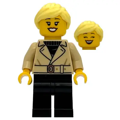  Sequoia Tree Trail Adventurer - Female, Tan Jacket, Black Legs, Bright Light Yellow Ponytail