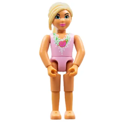 Belville Female, Child Girl (Mermaid) - Bright Pink Swimsuit with Bubbles and Seashell Pattern, Light Yellow Hair (4245153)