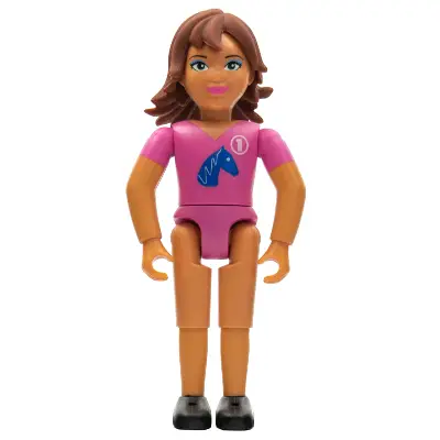  Belville Female - Girl with Brown Hair and Pink Shirt