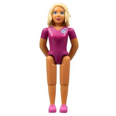  Belville Female - Magenta Top with Flowers on Shoulder Pattern, Dark Pink Shoes, Tan Hair (4220975)