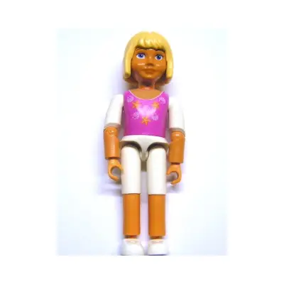  Belville Female, Child Girl  - White Shorts, Dark Pink Top with Starfish / Sea Stars and Seashells Pattern, Very Light Orange Hair, White Shoes (4118914)