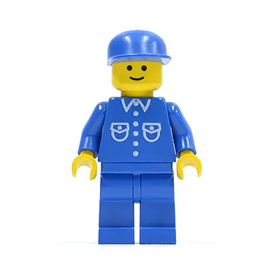  Shirt with 6 Buttons - Blue, Blue Legs, Blue Cap