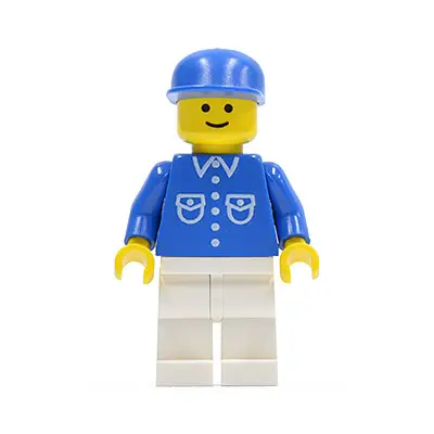  Shirt with 6 Buttons - Blue, White Legs, Blue Cap