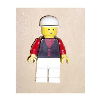  Shirt with 3 Buttons - Red, Red Arms, White Legs, White Cap