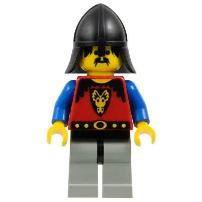  Dragon Knights - Knight 1, Light Gray Legs with Black Hips, Black Neck-Protector