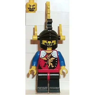  Dragon Knights - Knight 2, Black Legs with Red Hips, Black Dragon Helmet, Yellow Plumes