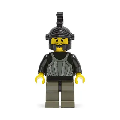  Fright Knights - Knight 1, Black Dragon Helmet, no Plume