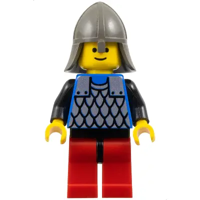  Scale Mail - Blue, Red Legs with Black Hips, Dark Gray Neck-Protector