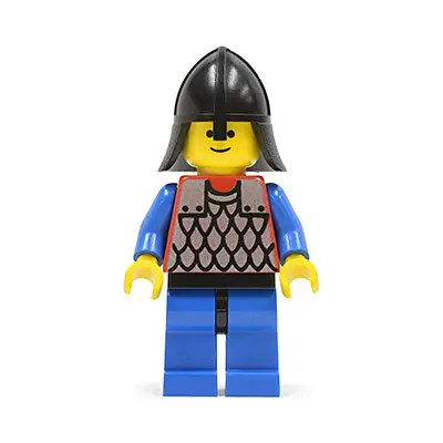  Scale Mail - Red with Blue Arms, Blue Legs with Black Hips, Black Neck-Protector