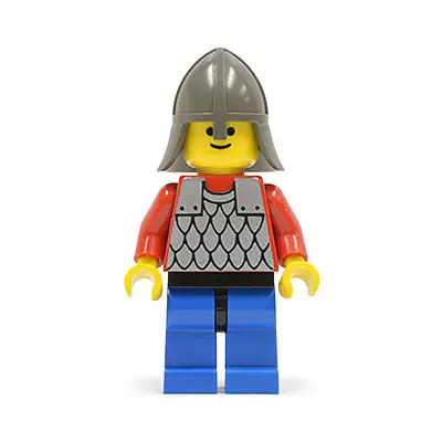  Scale Mail - Red with Red Arms, Blue Legs with Black Hips, Dark Gray Neck-Protector