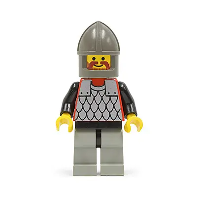  Scale Mail - Red with Black Arms, Light Gray Legs with Black Hips, Dark Gray Chin-Guard