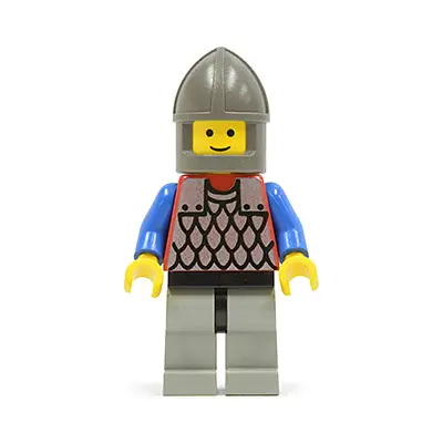  Scale Mail - Red with Blue Arms, Light Gray Legs with Black Hips, Dark Gray Chin-Guard