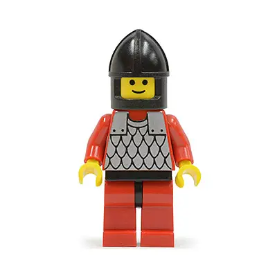  Scale Mail - Red with Red Arms, Red Legs with Black Hips, Black Chin-Guard