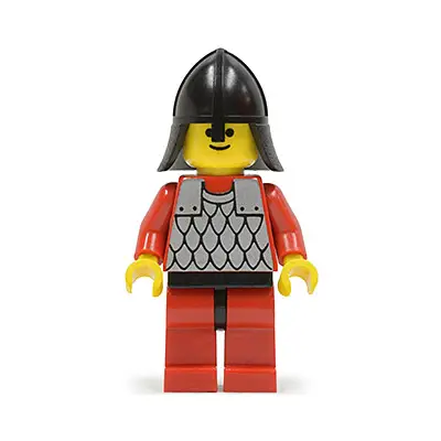  Scale Mail - Red with Red Arms, Red Legs with Black Hips, Black Neck-Protector