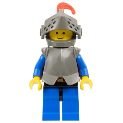  Breastplate - Armor over Red, Dark Gray Helmet and Visor, Red Feather