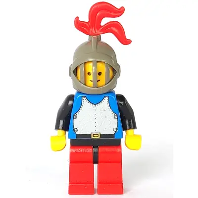  Breastplate - Blue with Black Arms, Red Legs with Black Hips, Dark Gray Grille Helmet, Red Plume