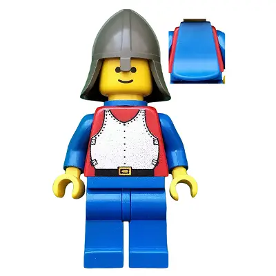 Breastplate - Red with Blue Arms, Blue Legs, Dark Gray Neck-Protector, Blue Plastic Cape