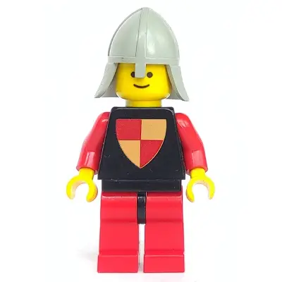  Classic - Knights Tournament Knight Black, Red Legs with Black Hips, Light Gray Neck-Protector