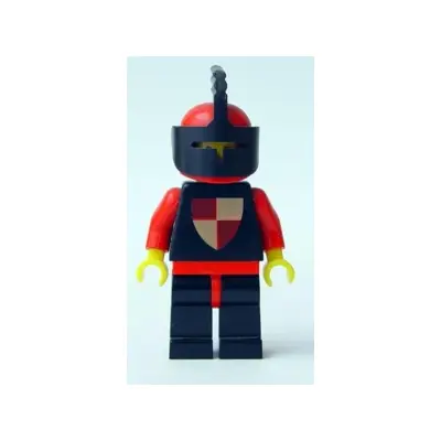  Classic - Knights Tournament Knight Black, Black Legs with Red Hips, Red Helmet, Black Visor