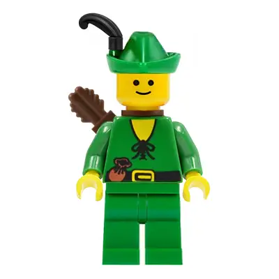  Forestman - Pouch, Green Hat, Black Feather, Quiver