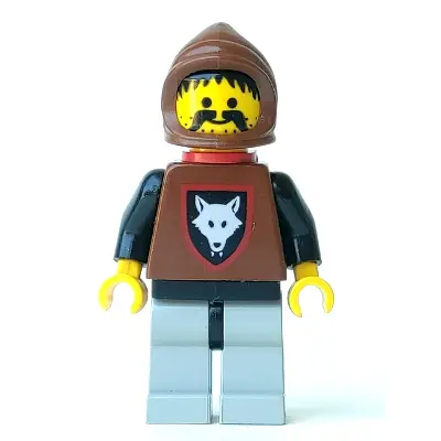  Wolfpack - Moustache, Black Arms and Light Gray Legs, Brown Hood and Red Cape
