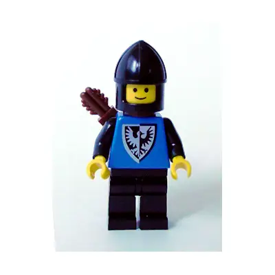  Black Falcon - Black Legs, Black Chin-Guard, Shield Bottom Pointed, Quiver
