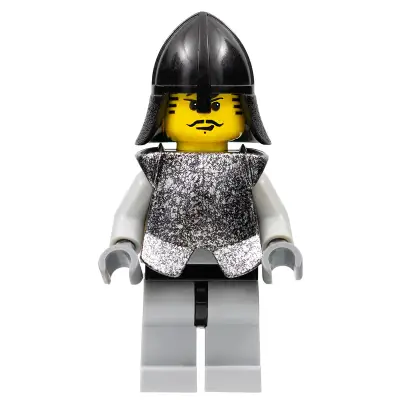  Breastplate - Armor over Light Bluish Gray, Black Neck-Protector, Black Moustache