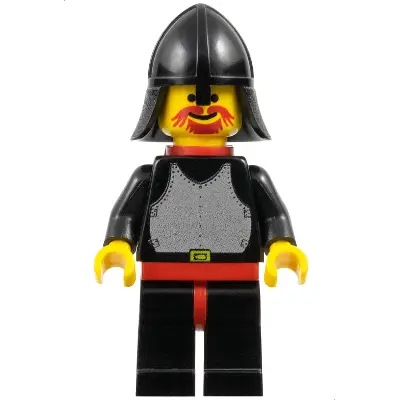  Breastplate - Black, Black Legs with Red Hips, Black Neck-Protector, Red Plastic Cape