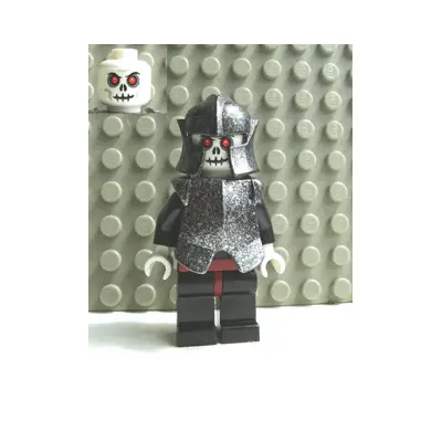  Fantasy Era - Skeleton Warrior 5, White, Speckled Breastplate and Helmet, Dark Red Hips and Black Legs