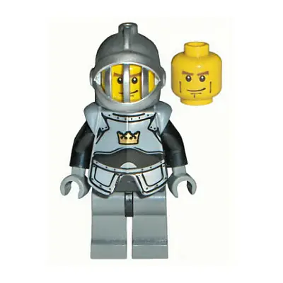  Fantasy Era - Crown Knight Plain with Breastplate, Grille Helmet, Vertical Cheek Lines