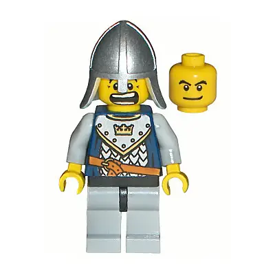  Fantasy Era - Crown Knight Scale Mail with Crown, Helmet with Neck Protector, Dual Sided Head