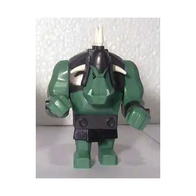  Fantasy Era - Troll, Sand Green with Pearl Dark Gray Armor and 5 White Horns