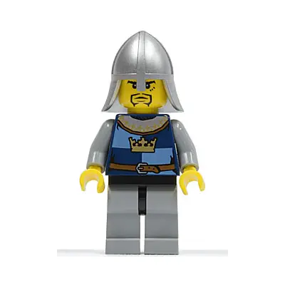  Fantasy Era - Crown Knight Quarters, Helmet with Neck Protector, 3 Spots under Left Eye