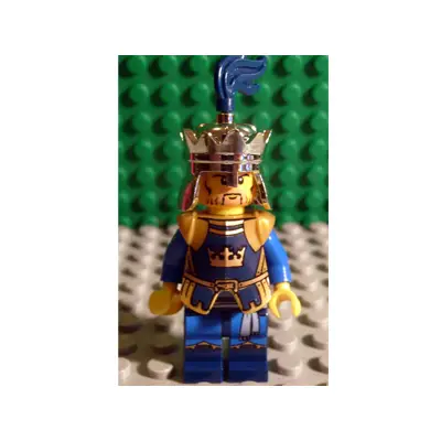  Fantasy Era - Crown King, No Cape, Printed Legs, Dark Blue Plume