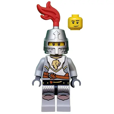  Kingdoms - Lion Knight Breastplate with Lion Head and Belt, Helmet Closed, Smirk and Stubble Beard