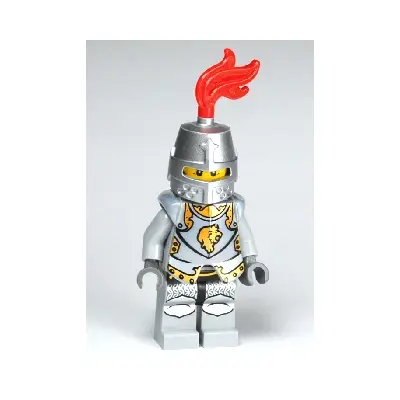  Kingdoms - Lion Knight Armor with Lion Head and Belt, Helmet Closed, Gray Beard