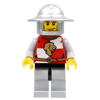  Kingdoms - Lion Knight Quarters, Helmet with Broad Brim, Vertical Cheek Lines